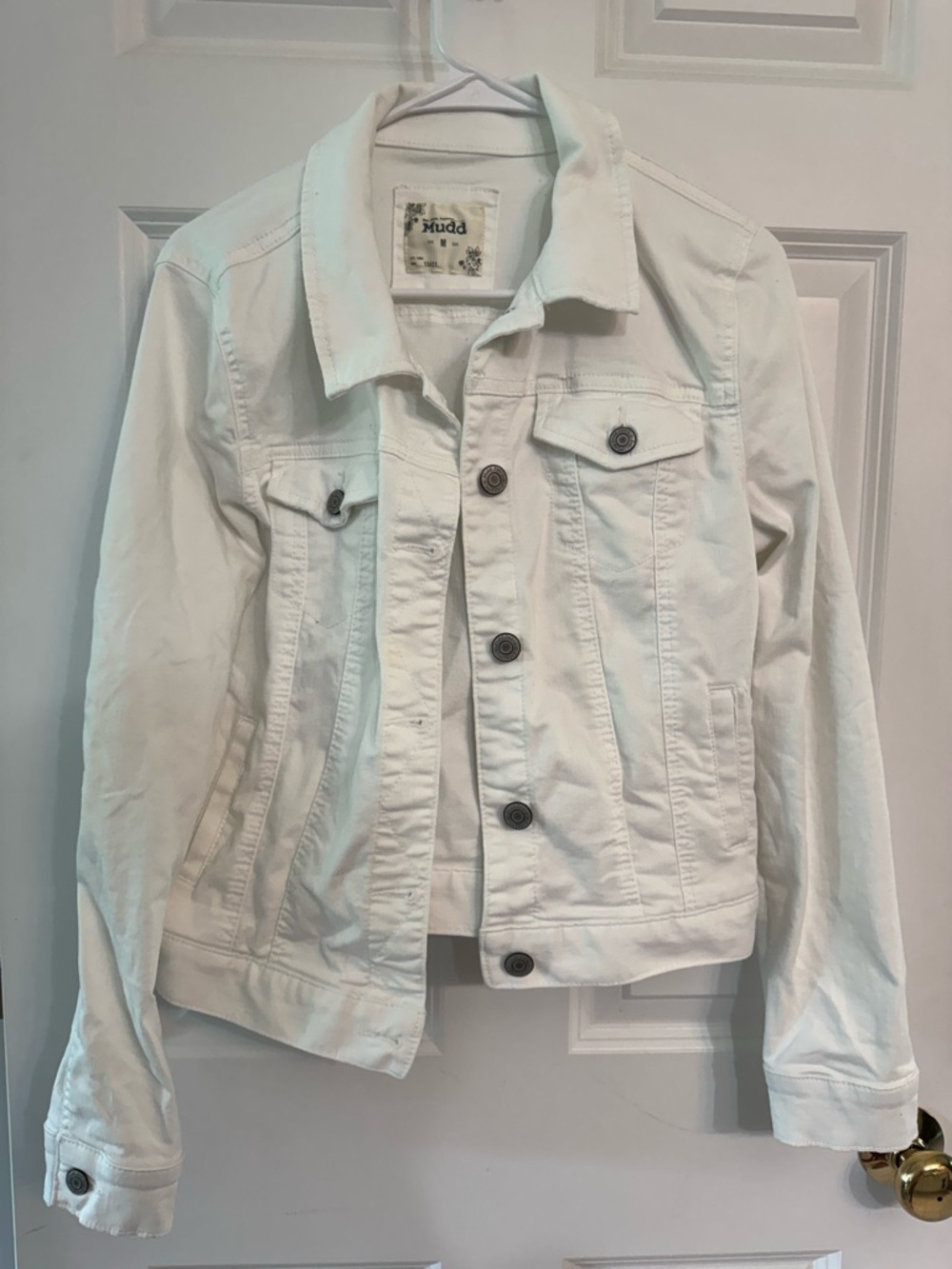 Mudd Women's White Denim Jacket